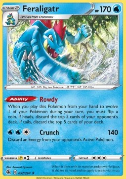Feraligatr - Fusion Strike (Holo Rare) [FST-057] Immagine principale del prodotto