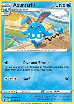 Azumarill - Fusion Strike (Rare) [FST-059] Hover Image