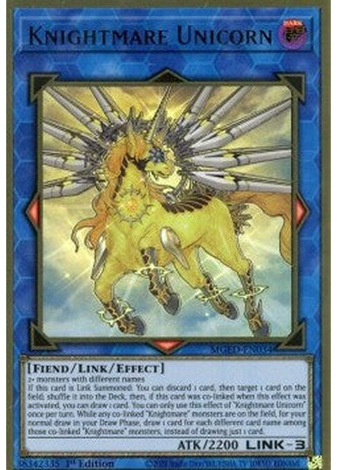 Knightmare Unicorn — Maximum Gold: El Dorado (MGED-034) Yu-Gi-Oh! card Main image