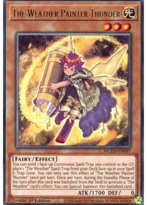 The Weather Painter Thunder — Maximum Gold: El Dorado (MGED-097) Yu-Gi-Oh! card Imagen principal del producto