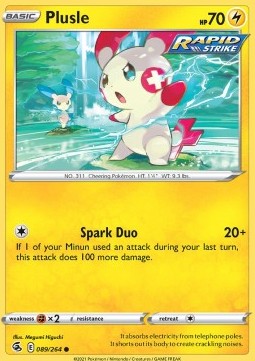 Plusle - Fusion Strike (Common) [FST-089] Imagen principal del producto