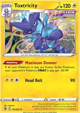 Toxtricity - Fusion Strike (Holo Rare) [FST-108] Hover Image