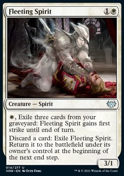 Fleeting Spirit - Innistrad: Crimson Vow (Uncommon) [VOW-14] Imagen principal del producto