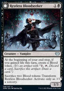 Restless Bloodseeker // Bloodsoaked Reveler - Innistrad: Crimson Vow (Uncommon) [VOW-128] Imagen principal del producto