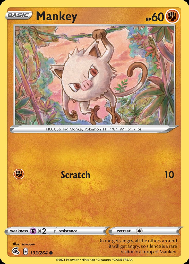 Mankey - Fusion Strike (Common) [FST-133] Imagen principal del producto