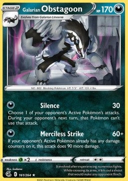 Galarian Obstagoon - Fusion Strike (Holo Rare) [FST-161] Imagen principal del producto