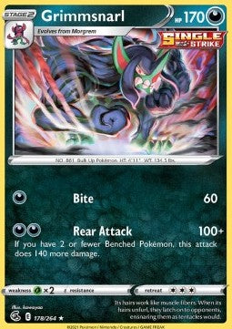 Grimmsnarl - Fusion Strike (Holo Rare) [FST-178] Hoofdafbeelding