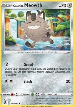 Galarian Meowth - Fusion Strike (Common) [FST-180] Imagen principal del producto