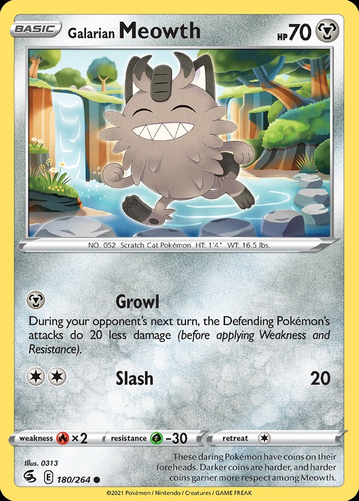 Galarian Meowth - Fusion Strike (Common) [FST-180] Imagen principal del producto