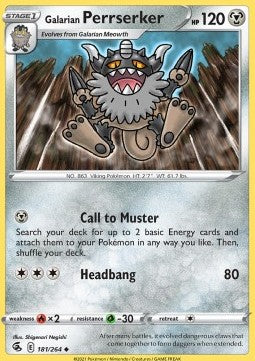 Galarian Perrserker - Fusion Strike (Uncommon) [FST-181] Hoofdafbeelding