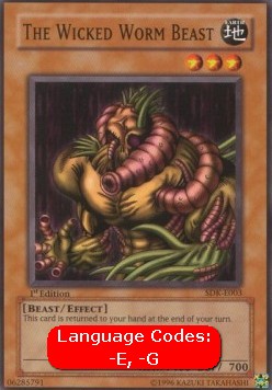 The Wicked Worm Beast (V.1 - Common) - Starter Deck: Kaiba (Common) [SDK-003] Hauptbild