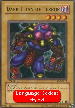 Dark Titan of Terror (V.1 - Common) - Starter Deck: Kaiba (Common) [SDK-013] Immagine principale del prodotto