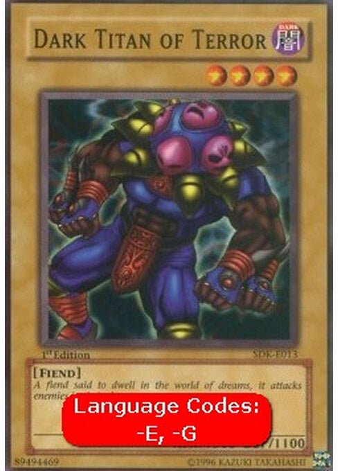 Dark Titan of Terror — Starter Deck: Kaiba (SDK-013) Yu-Gi-Oh! card Hauptbild