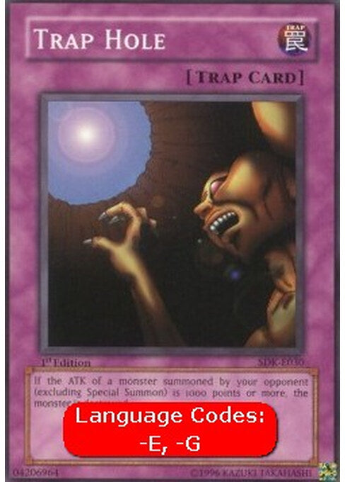Trap Hole — Starter Deck: Kaiba (SDK-030) Yu-Gi-Oh! card Hauptbild