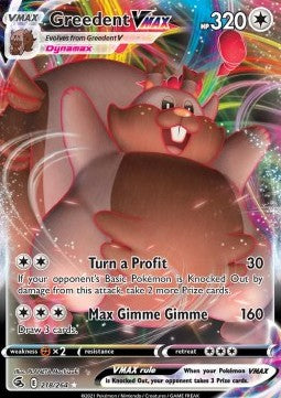 Greedent VMAX - Fusion Strike (Ultra Rare) [FST-218] Immagine principale del prodotto