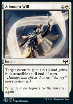 Adamant Will - Innistrad: Crimson Vow (Common) [VOW-1] Imagen principal del producto