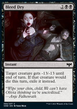 Bleed Dry - Innistrad: Crimson Vow (Common) [VOW-94] Imagen principal del producto