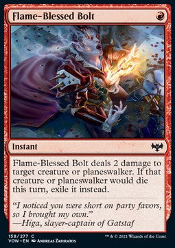 Flame-Blessed Bolt - Innistrad: Crimson Vow (Common) [VOW-158] Hover Image