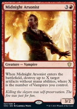 Midnight Arsonist (V.1) - Commander: Innistrad: Crimson Vow (Rare) [VOC-27] Main image