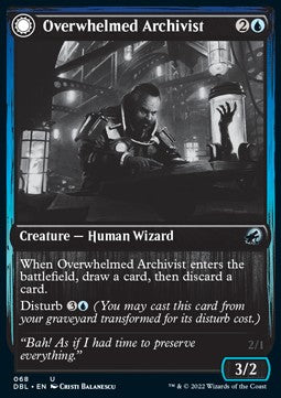Overwhelmed Archivist // Archive Haunt - Innistrad: Double Feature (Uncommon) [DBL-68] Imagen principal del producto