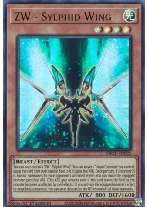 ZW - Sylphid Wing — Brothers of Legend (BROL-025) Yu-Gi-Oh! card Imagen principal del producto