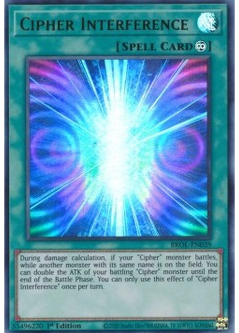 Cipher Interference — Brothers of Legend (BROL-039) Yu-Gi-Oh! card Hoofdafbeelding