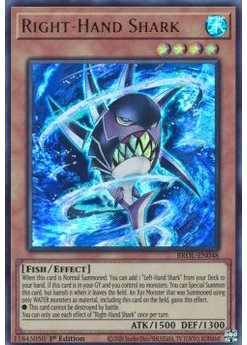 Right-Hand Shark — Brothers of Legend (BROL-048) Yu-Gi-Oh! card Hoofdafbeelding