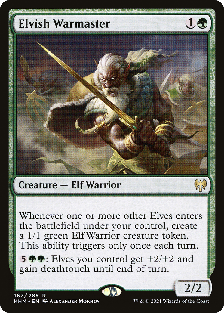 Elvish Warmaster – Kaldheim 167 – Magic: The Gathering single card Hoofdafbeelding