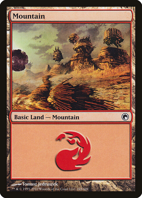 Mountain – Scars of Mirrodin (SOM-245) Magic: The Gathering card