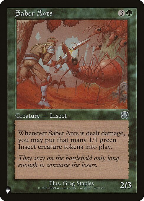 Saber Ants – The List (PLST-MMQ-267) Magic: The Gathering card | LC-REM-20260804-15151526314316-58f0a2f9-5c5e-4477-ae7e-a52cf5778962