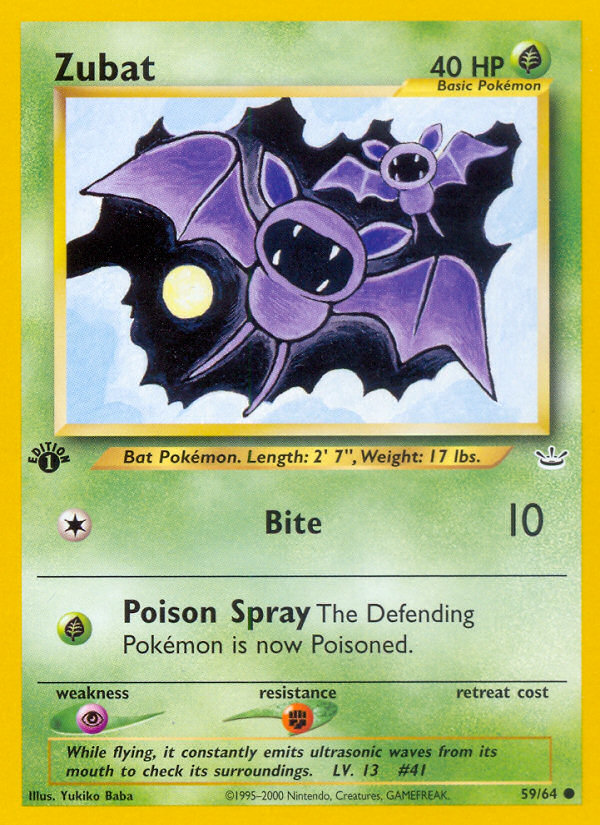 Zubat – Neo Revelation 59 – Pokémon TCG single card Image principale du produit