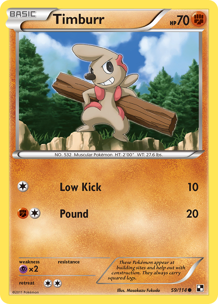 Timburr – Black & White 59 – Pokémon TCG single card