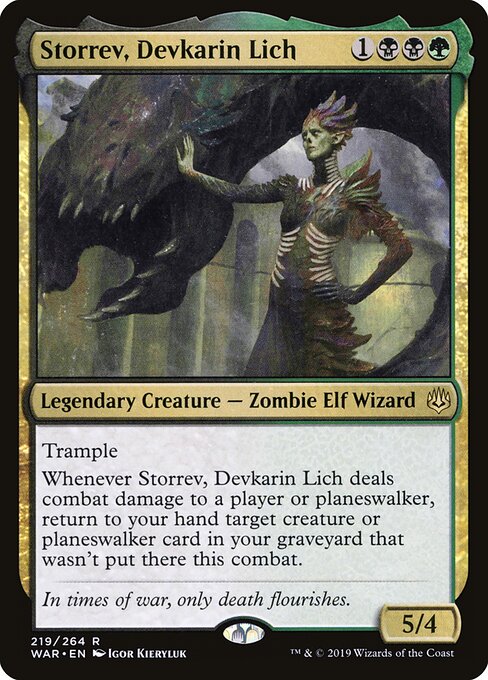 Storrev, Devkarin Lich – War of the Spark (WAR-219) Magic: The Gathering card