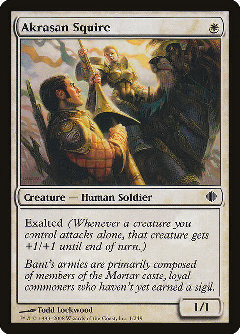 Akrasan Squire – Shards of Alara (ALA-1) Magic: The Gathering card Immagine principale del prodotto