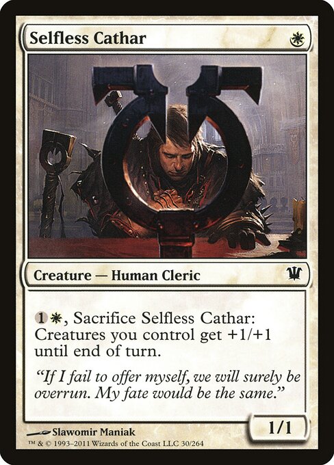 Selfless Cathar – Innistrad (ISD-30) Magic: The Gathering card