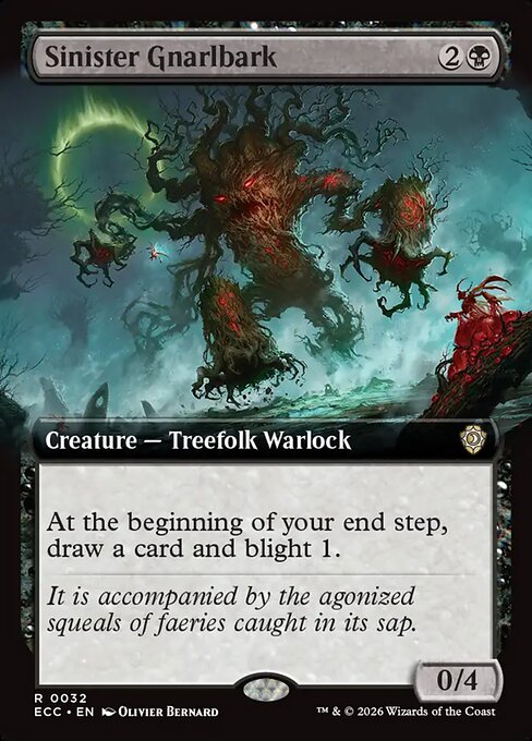 Sinister Gnarlbark – Lorwyn Eclipsed Commander (ECC-32) Magic: The Gathering card | LC-REM-20260804-15544023220556-5a37b353-7ad7-465c-b118-34894b06bf25 Imagen principal del producto