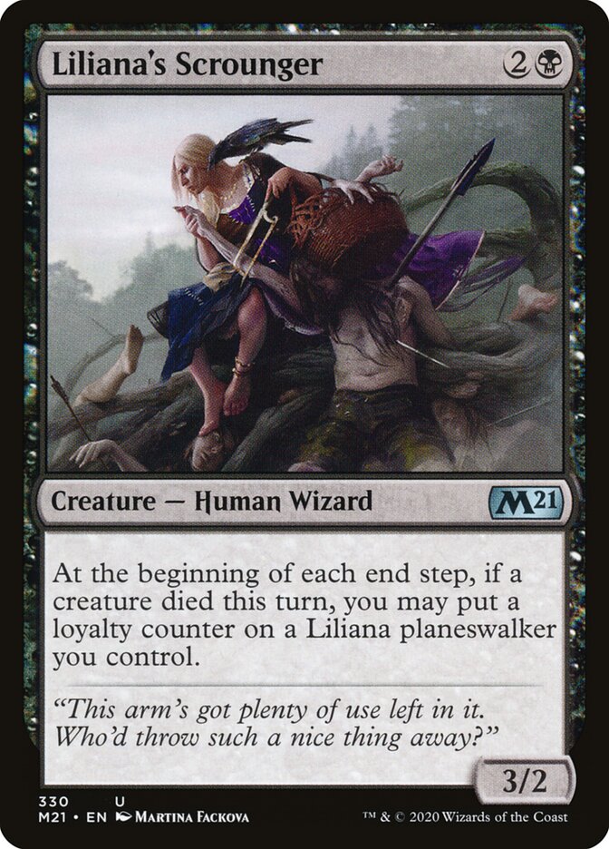 Magic-kaart Liliana's Scrounger M21-330 uit Core Set 2021 (Uncommon)