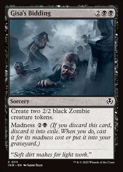 Gisa's Bidding – Innistrad Remastered (INR-111) Magic: The Gathering card Hoofdafbeelding