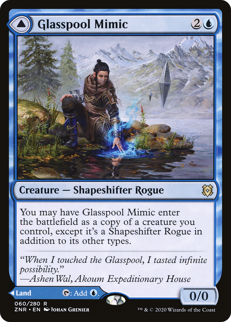 Glasspool Mimic // Glasspool Shore – Zendikar Rising 60 – Magic: The Gathering single card Imagen principal del producto