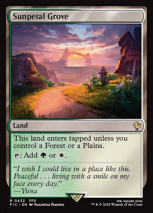 Sunpetal Grove – Final Fantasy Commander (FIC-432) Magic: The Gathering card | LC-REM-20260804-15339675386188-5b0275b1-64bc-4c78-ac1a-9bd31399b946