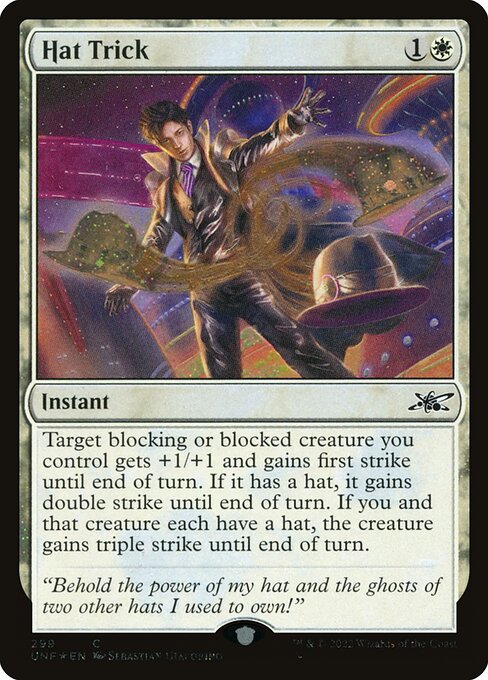 Hat Trick – Unfinity (UNF-299) Magic: The Gathering card | LC-REM-20260804-15340037046604-5b0f9df8-2883-4673-bfad-b62f79b09198