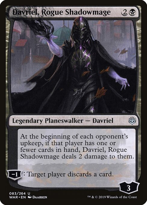 Davriel, Rogue Shadowmage – War of the Spark (WAR-83) Magic: The Gathering card