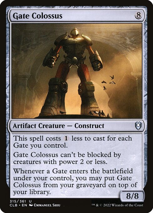 Gate Colossus – Commander Legends: Battle for Baldur's Gate (CLB-315) Magic: The Gathering card