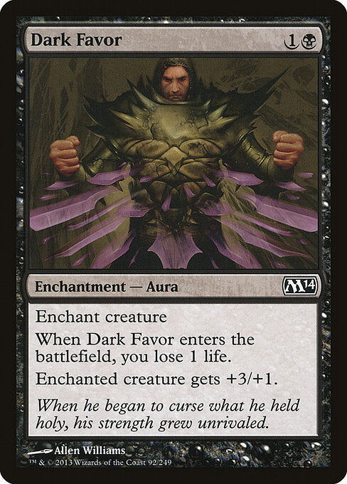 Dark Favor – Magic 2014 (M14-92) Magic: The Gathering card