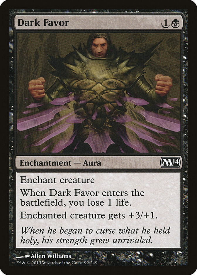 Magic-kaart Dark Favor M14-92 uit Magic 2014 (Common) Hauptbild