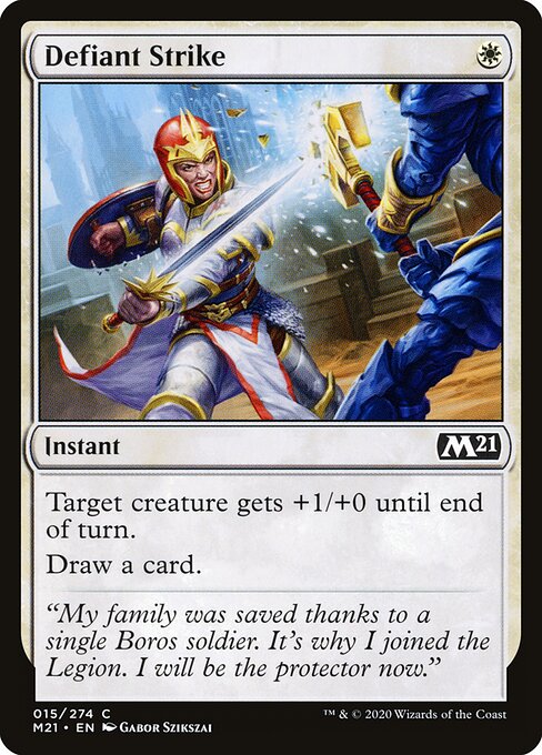 Defiant Strike – Core Set 2021 (M21-15) Magic: The Gathering card | LC-REM-20260804-15711432081740-5c23869b-c99a-49dd-9e29-fcc0eb63fad1