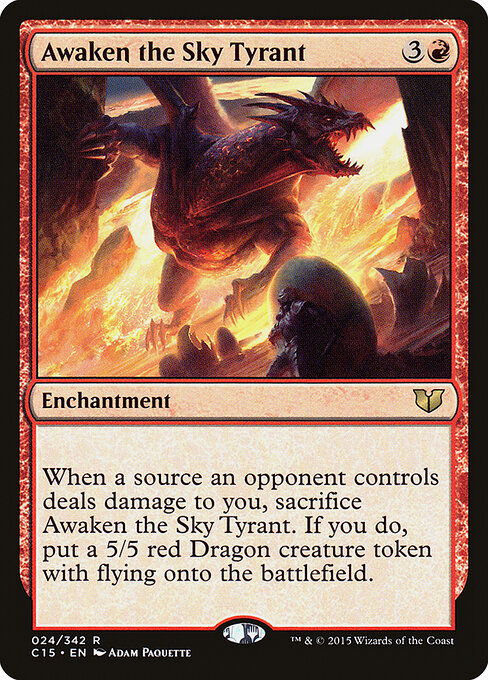 Awaken the Sky Tyrant – Commander 2015 (C15-24) Magic: The Gathering card