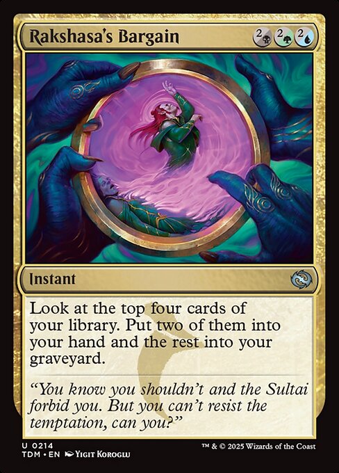 Rakshasa's Bargain – Tarkir: Dragonstorm (TDM-214) Magic: The Gathering card