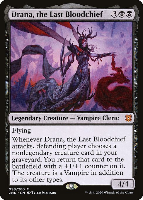 Drana, the Last Bloodchief – Zendikar Rising (ZNR-98) Magic: The Gathering card Imagen principal del producto