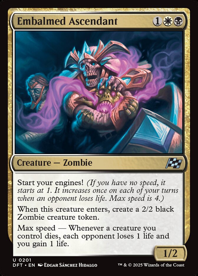 Magic-kaart Embalmed Ascendant DFT-201 uit Aetherdrift (Uncommon)